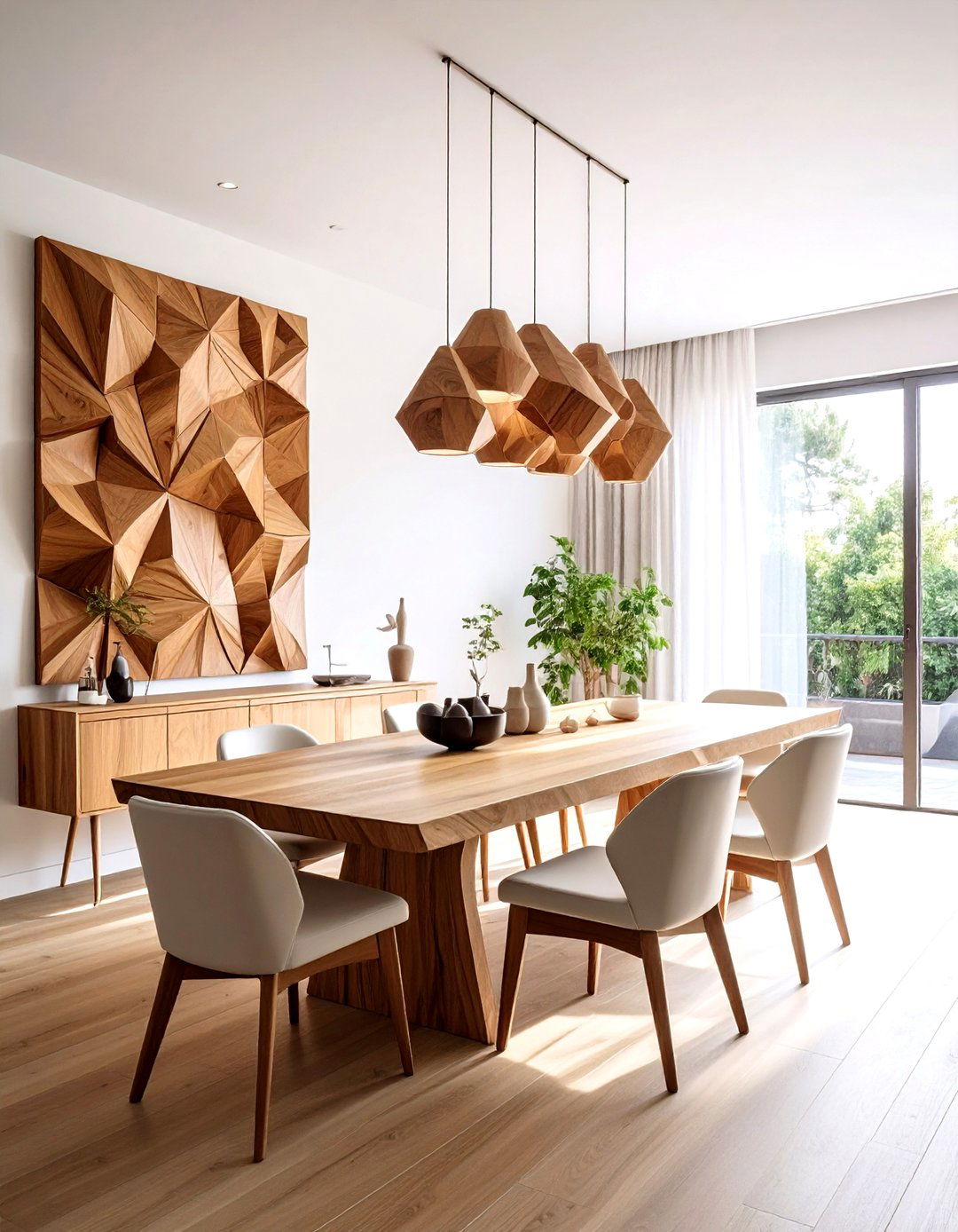 Carved Wood Wall Art - 30 wood accent dining room ideas