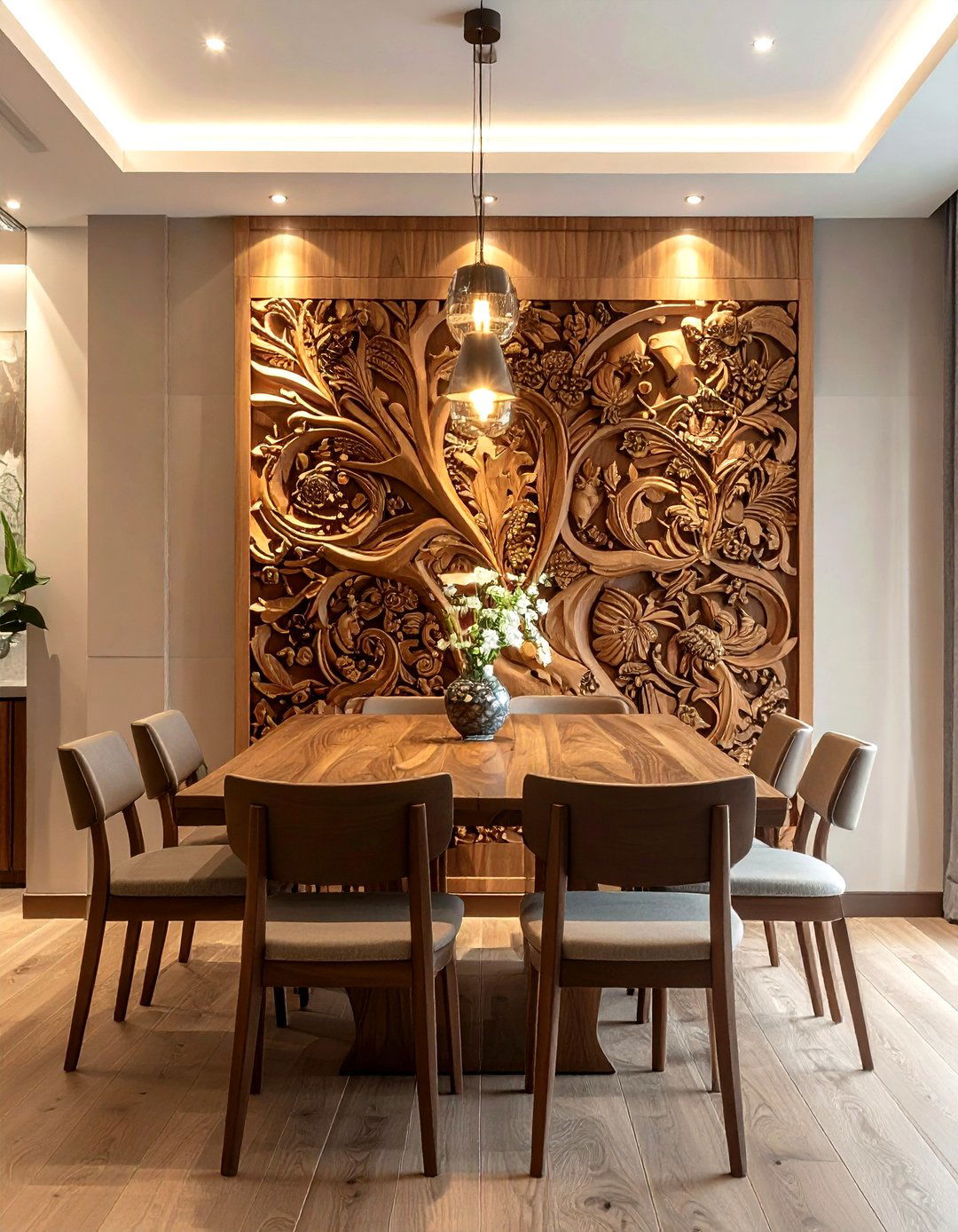 Carved Wood Wall Art - 30 Indonesian dining room ideas