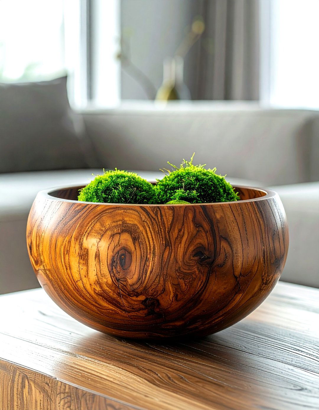 Carved wood bowl - 30 wood decor ideas