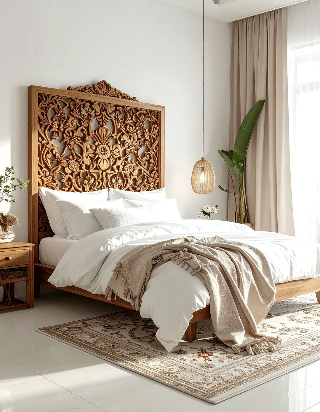 Carved wood screen - 30 wood accent ideas