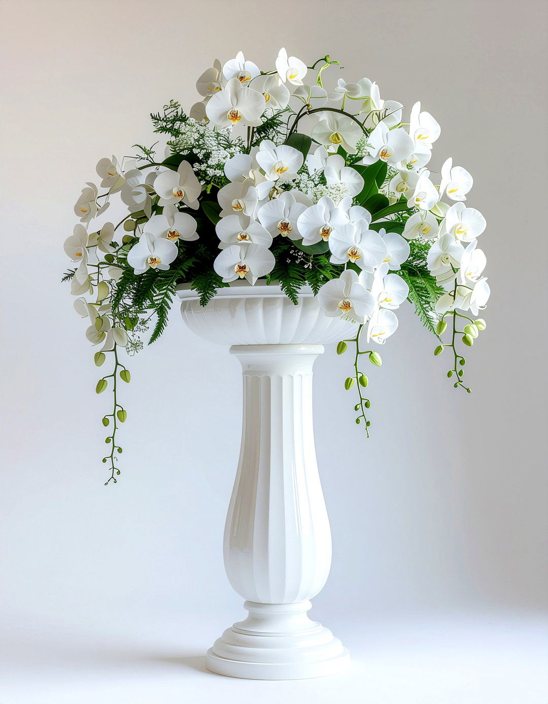 Cascading orchid arrangement - 30 floral arrangement ideas