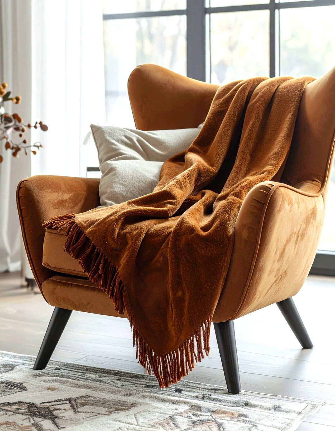 Cashmere Throw - 30 plush bedroom ideas