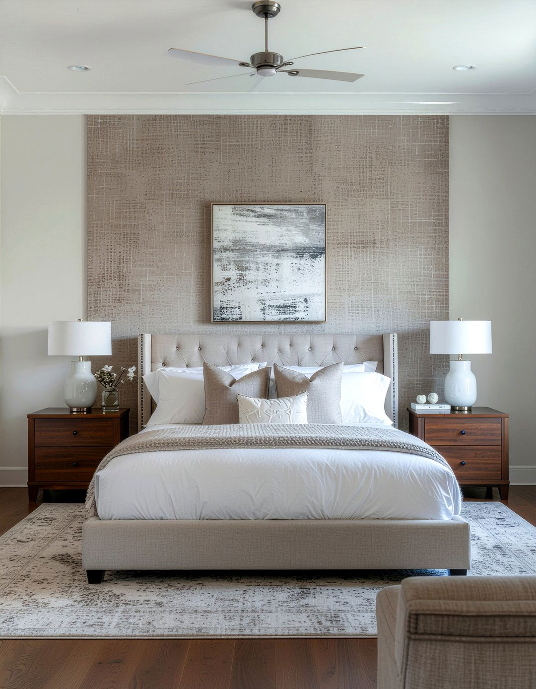 Cashmere accent wall - 30 cashmere bedroom ideas