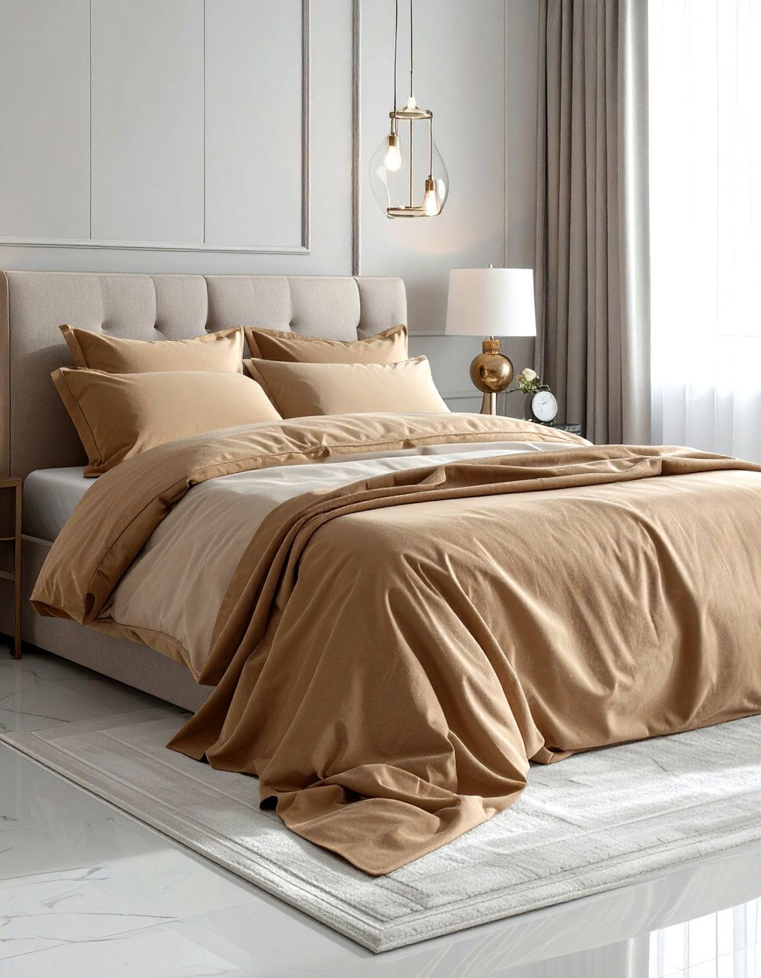 Cashmere bed throw - 30 soft texture bedroom ideas