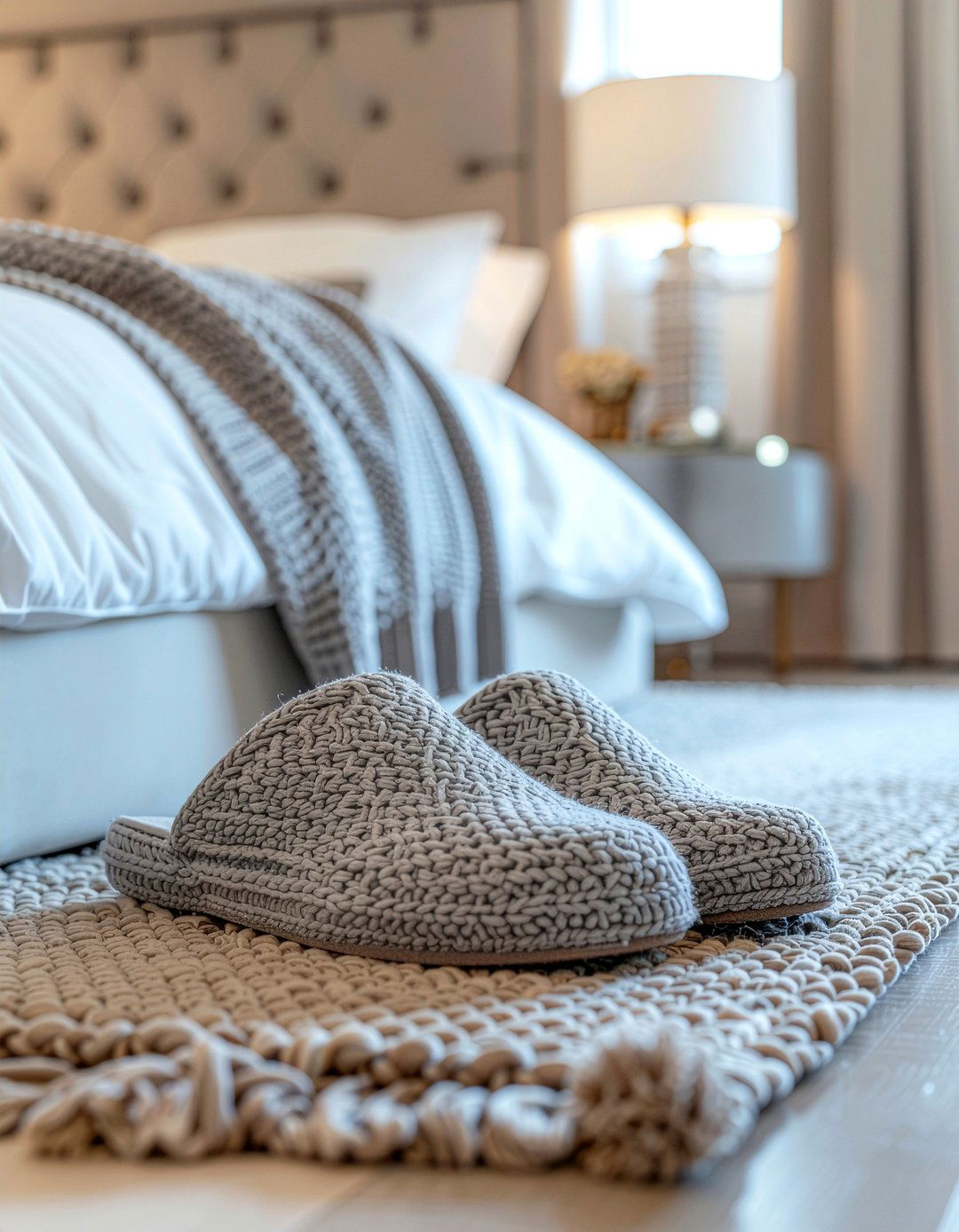 Cashmere slippers - 30 cashmere bedroom ideas