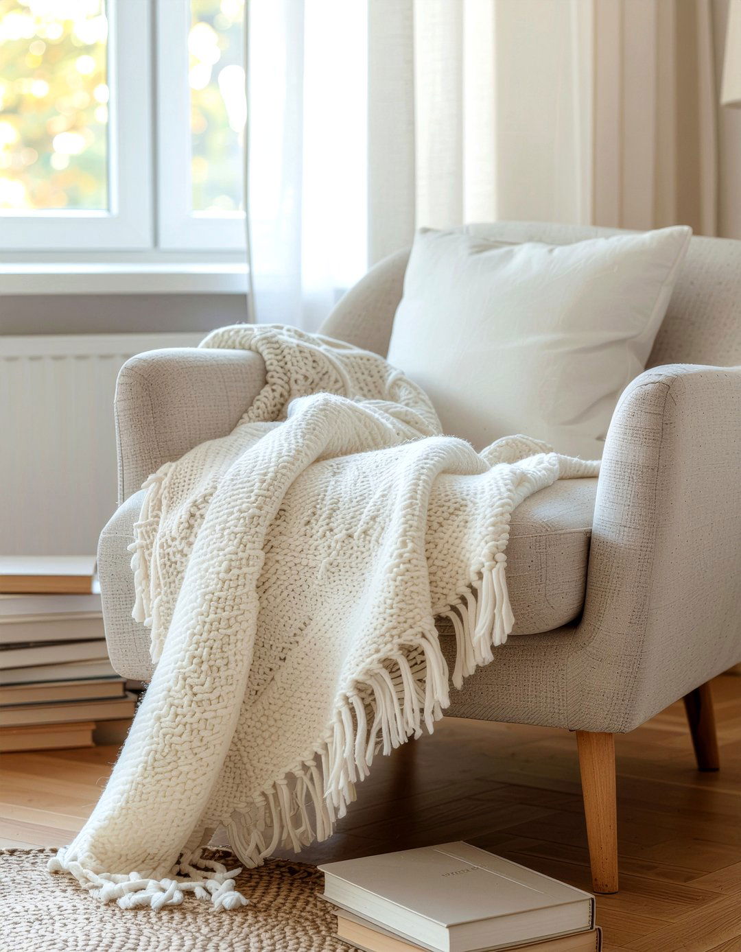 Cashmere throw blanket - 30 cashmere living room ideas