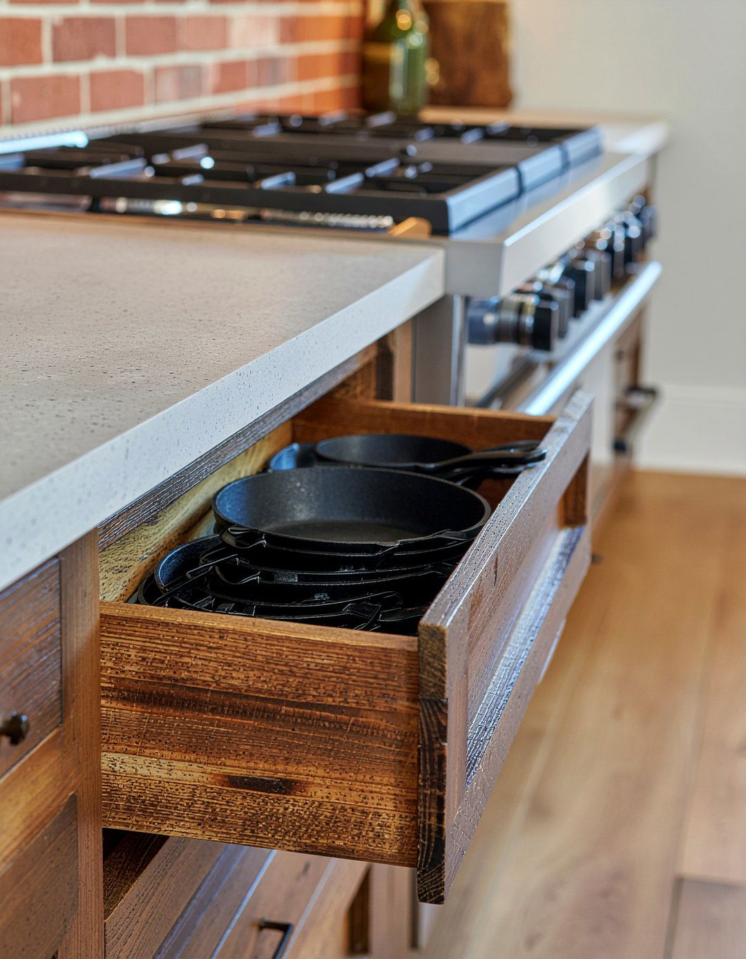 Cast Iron Pan Drawer - 30 deep drawer kitchen ideas