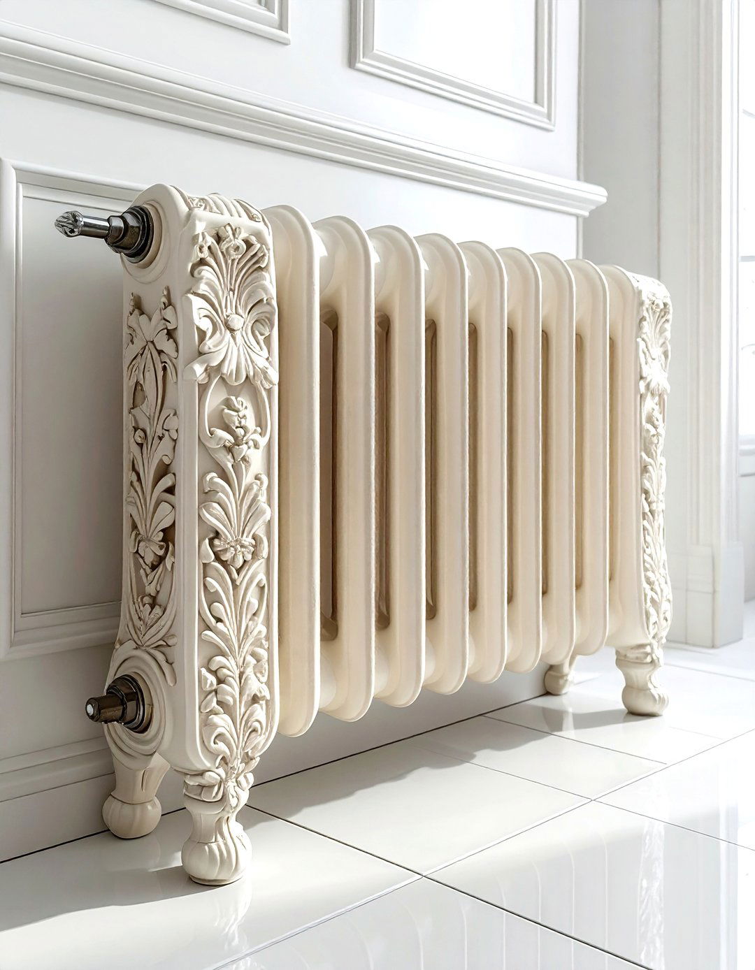Cast iron bathroom radiator - 30 vintage bathroom ideas