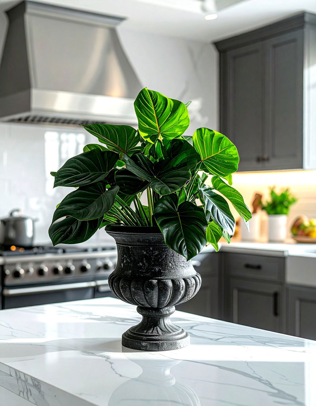 Cast iron plant in kitchen - 30 kitchen plant ideas