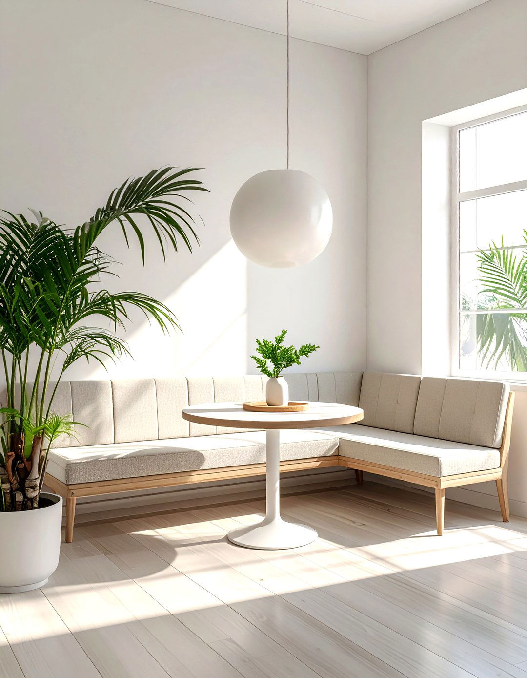 Casual Breakfast Nook Palm - 30 dining room palm ideas