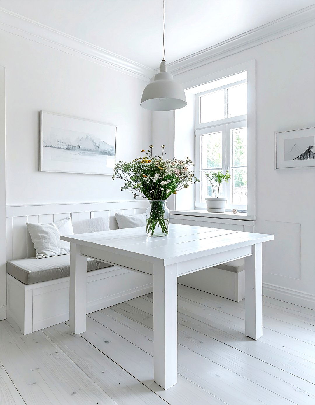 Casual White Dining Room - 30 white dining room ideas