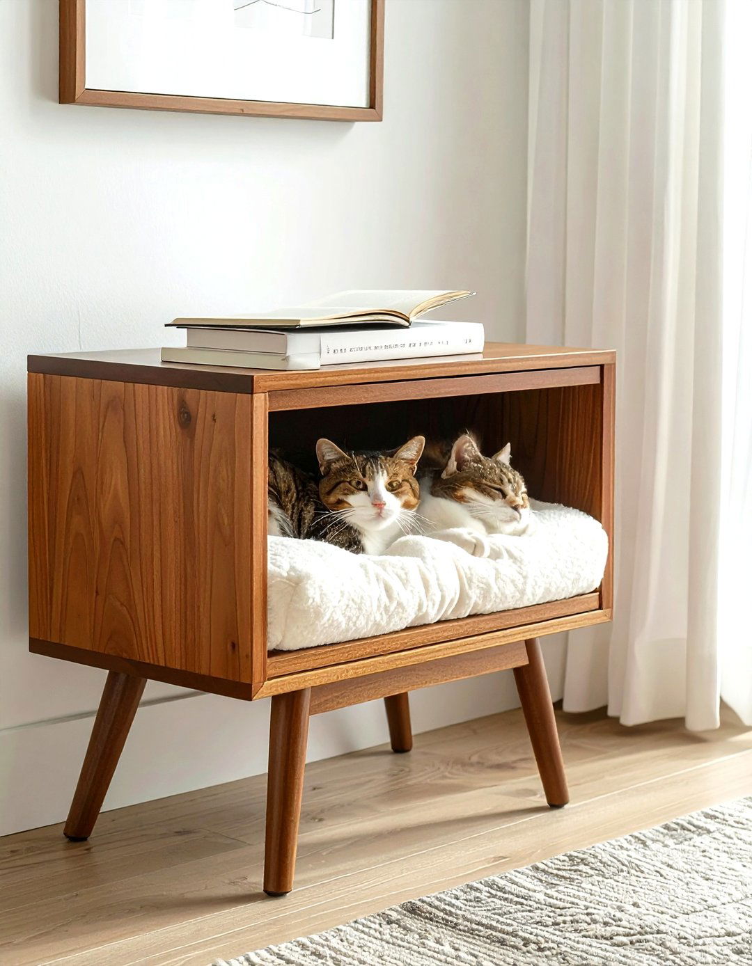 Cat Bed Nightstand - 30 cat-friendly decor ideas