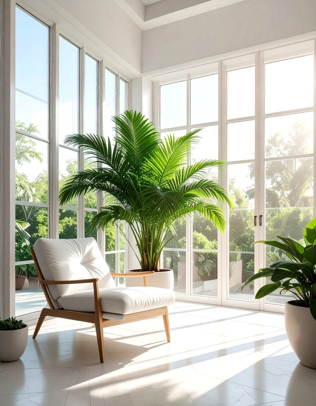 Cat palm sunroom - 30 palm plant ideas