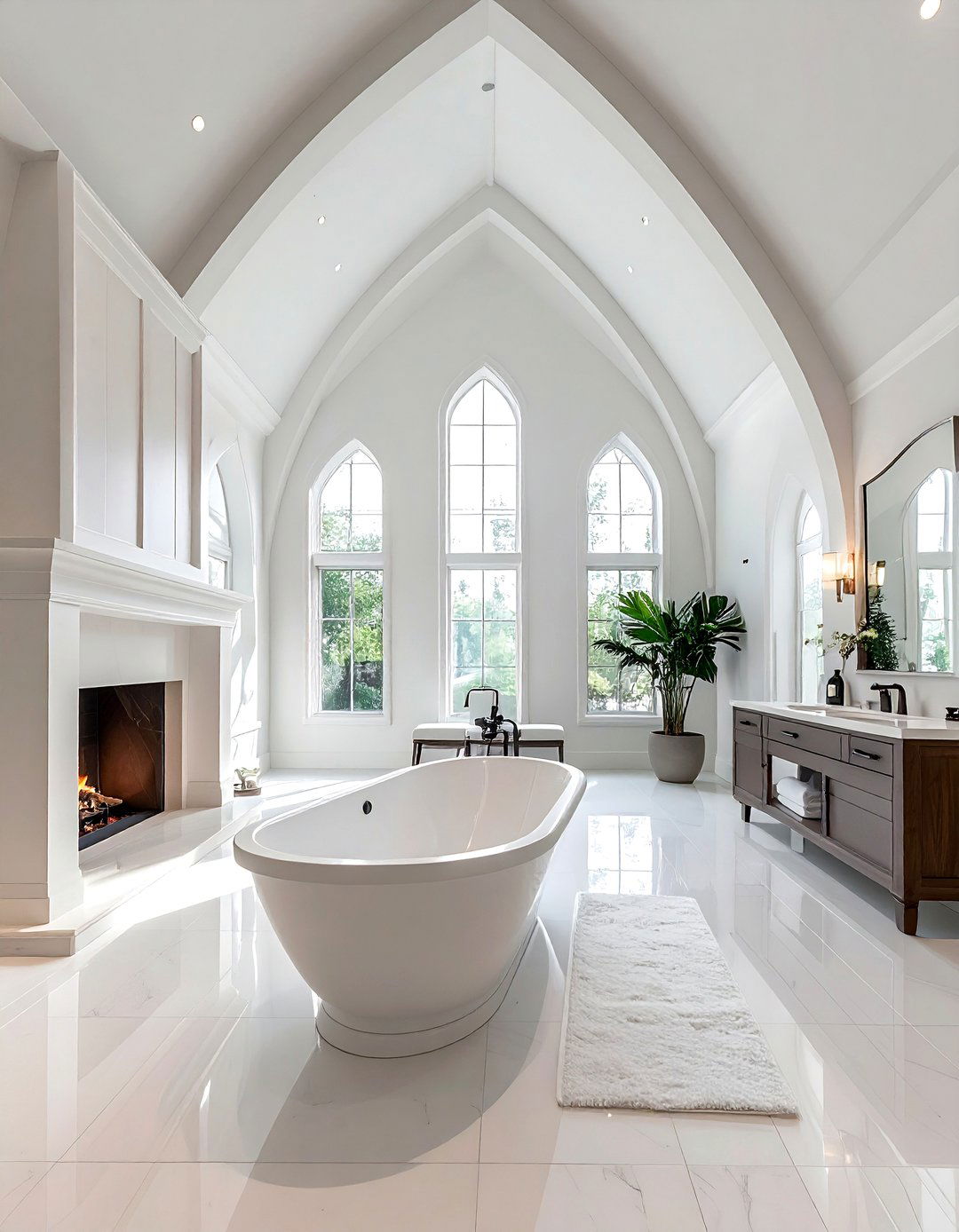 Cathedral bathroom ceiling - 30 bathroom ceiling design ideas