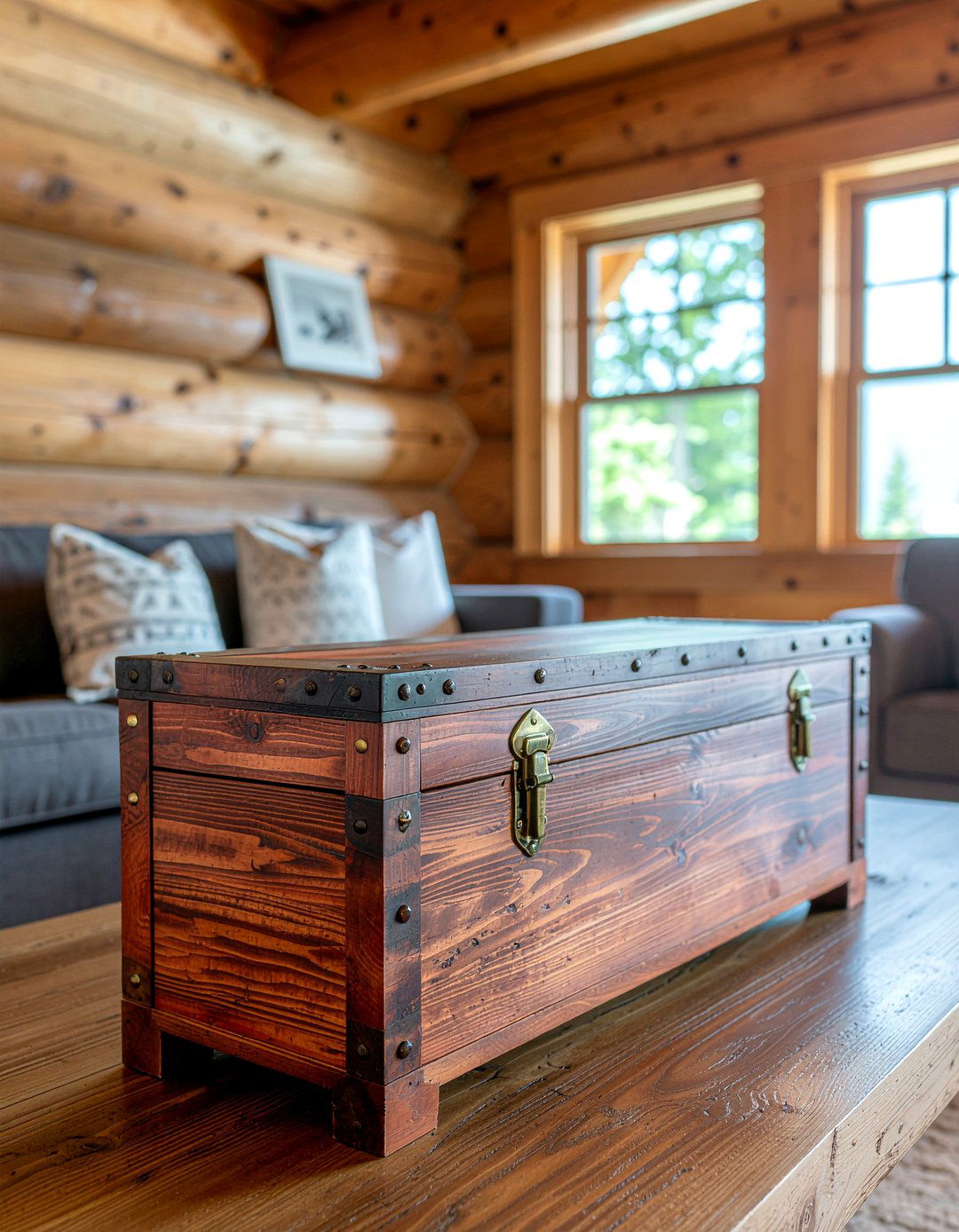 Cedar Wood Chest - 30 living room mountain furniture ideas