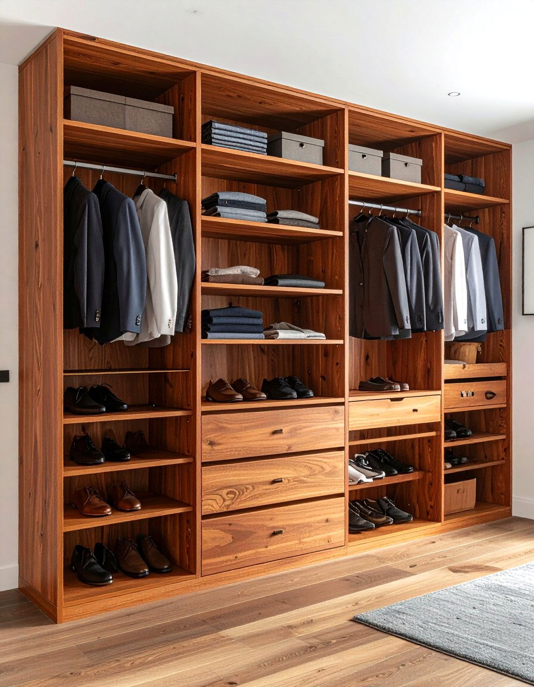 Cedar Wood Closet Organizer - 30 natural wood decor ideas