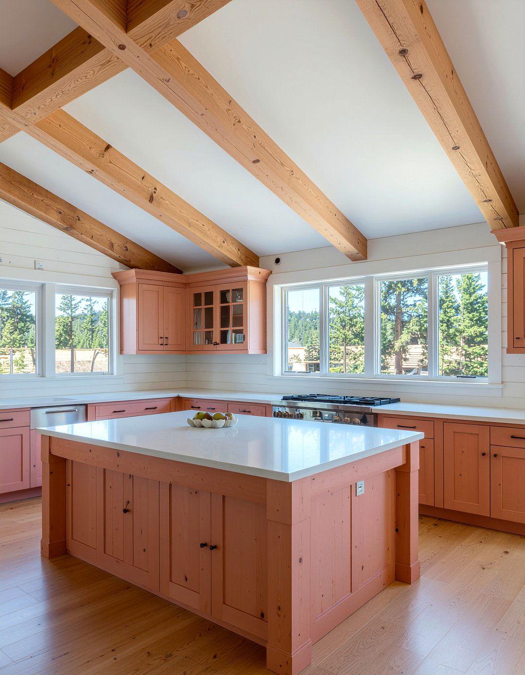 Cedar Wood Kitchen Beams - 30 kitchen exposed beam ideas