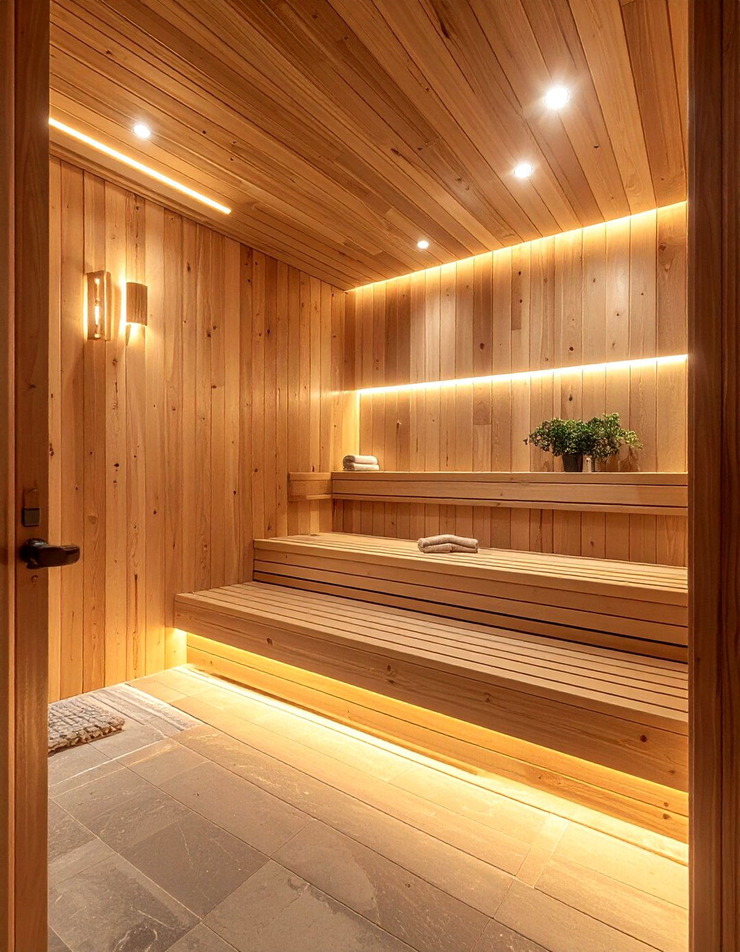 Cedar Wood Sauna Style - 30 wood bathroom ideas