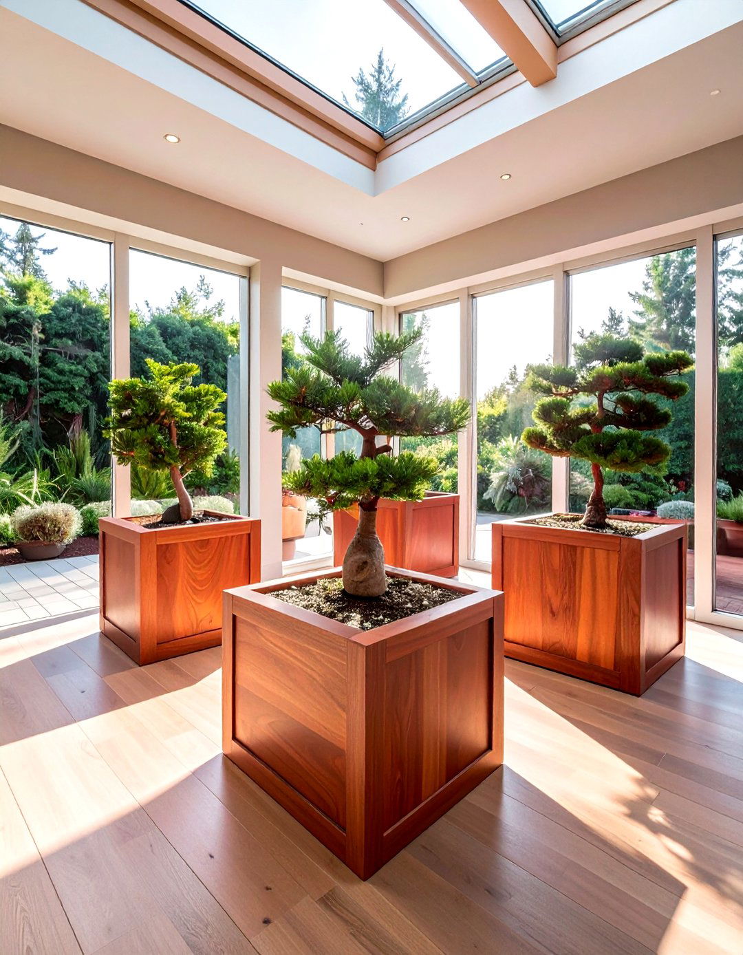 Cedar wood planters - 30 wood decor ideas