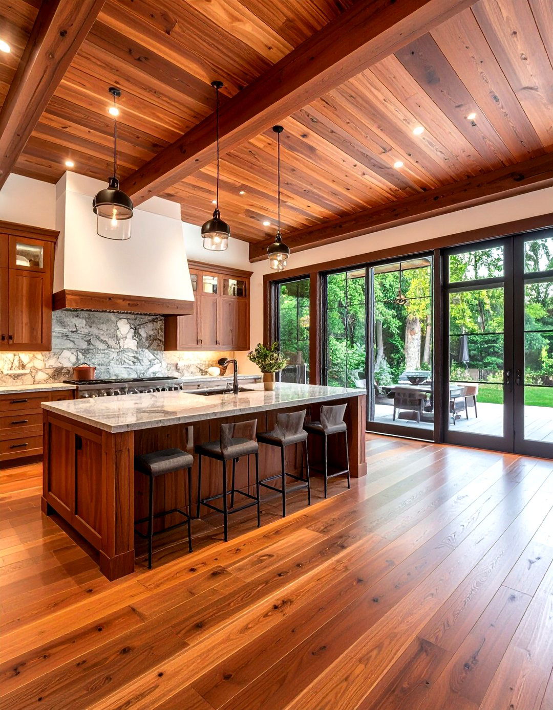 Cedar wood tongue and groove kitchen - 30 kitchen tongue and groove ceiling ideas