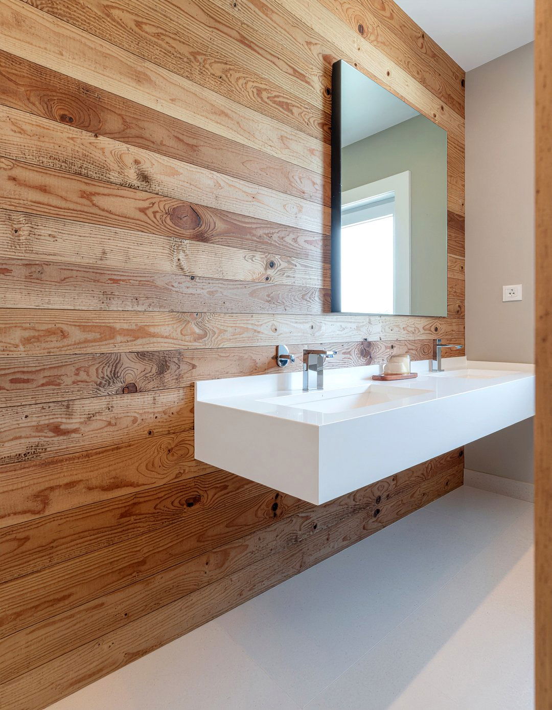 Cedar wood walls - 30 mountain bathroom ideas