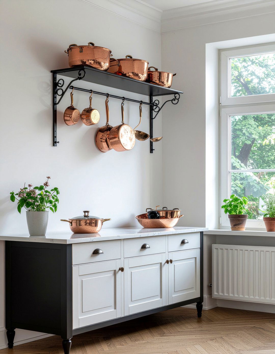 Ceiling Hanging Rack - 30 dining room organization ideas