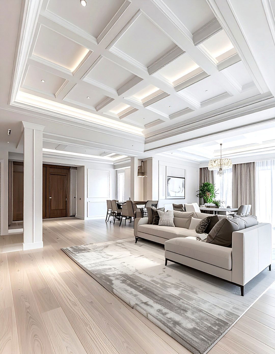 Ceiling Height Change - 30 living room transition ideas