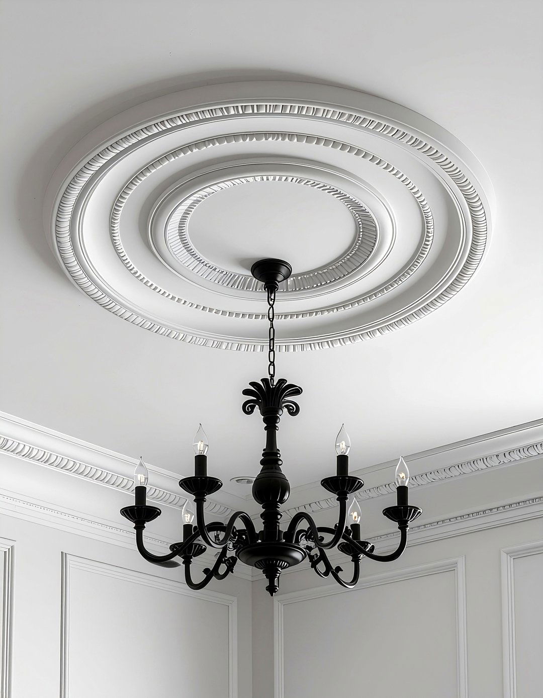 Ceiling Medallion - 30 dining room update ideas