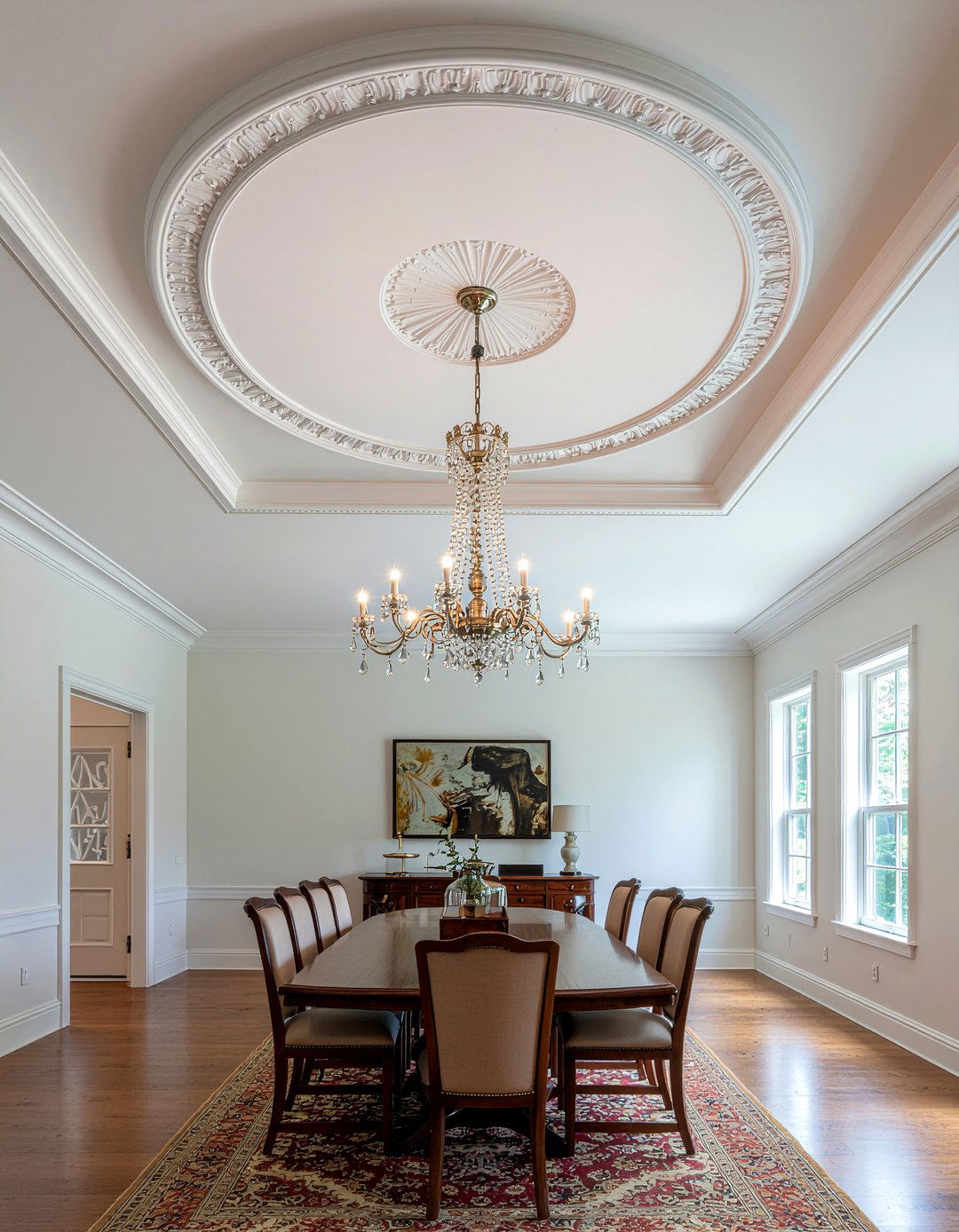 Ceiling Medallion - 30 family heirloom dining room ideas