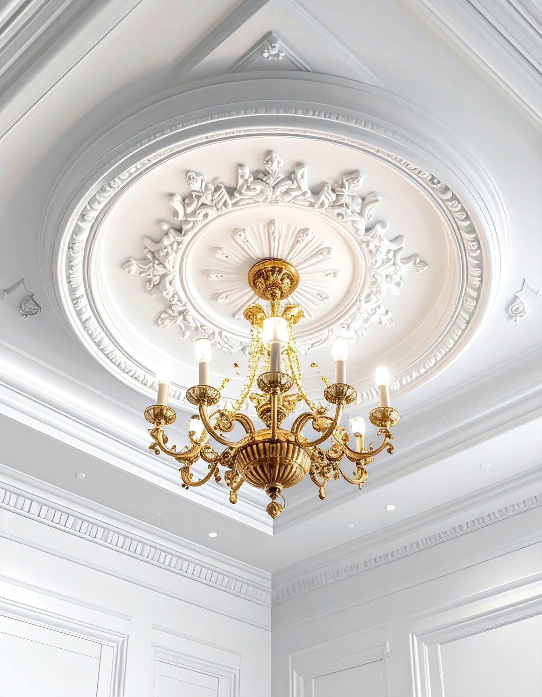 Ceiling Medallion Accent - 30 regal dining room ideas