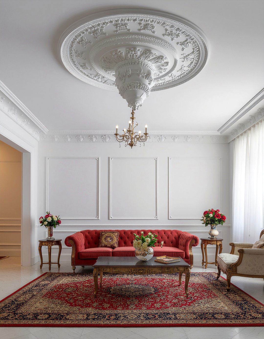 Ceiling Molding - 30 living room upgrade ideas