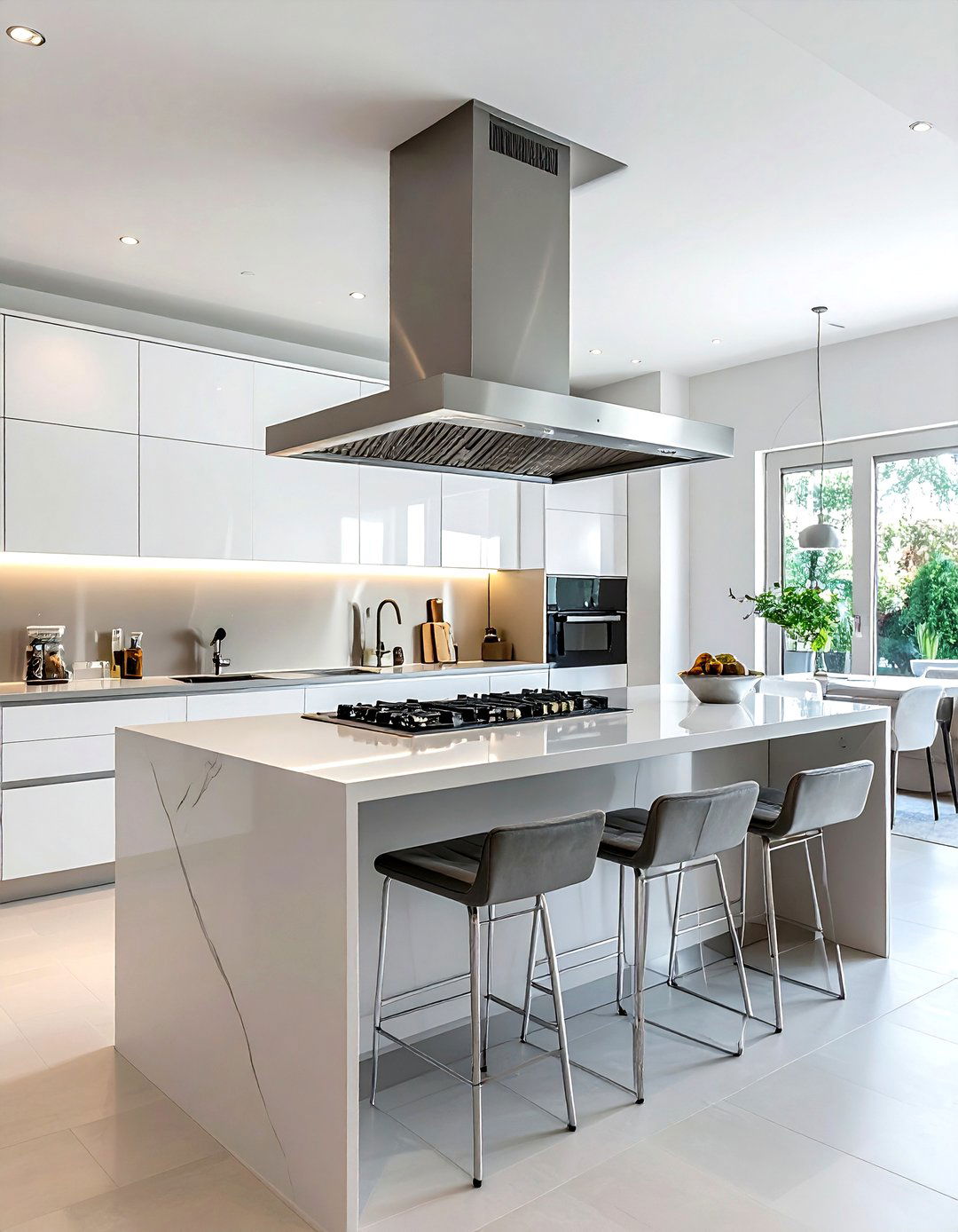 Ceiling Mount Island Hood - 30 vent hood kitchen ideas