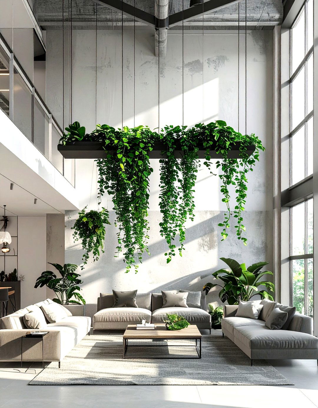 Ceiling Mounted Plant Shelf - 30 living room plant shelves