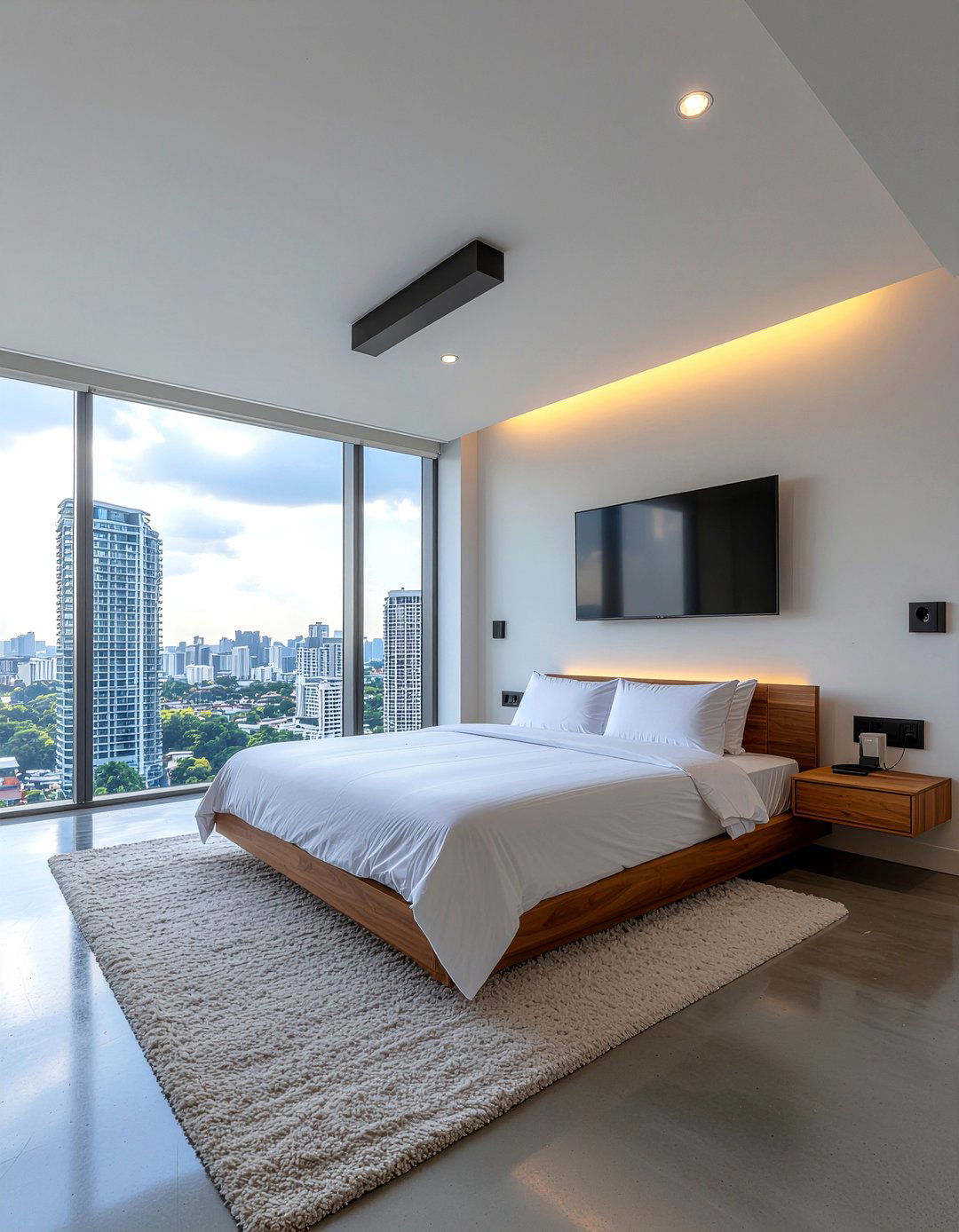 Ceiling Mounted TV - 30 bedroom tv ideas