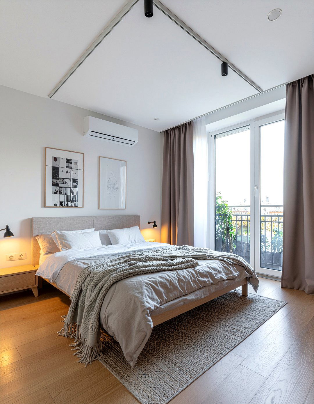 Ceiling Track Room Divider - 30 bedroom curtain dividers