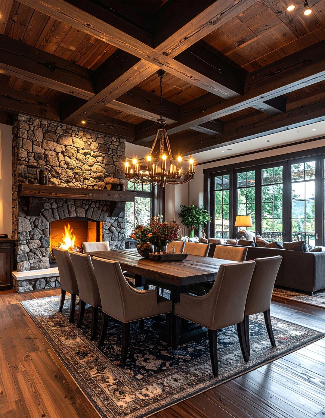 Ceiling beams dining room - 30 dining room enhancement ideas