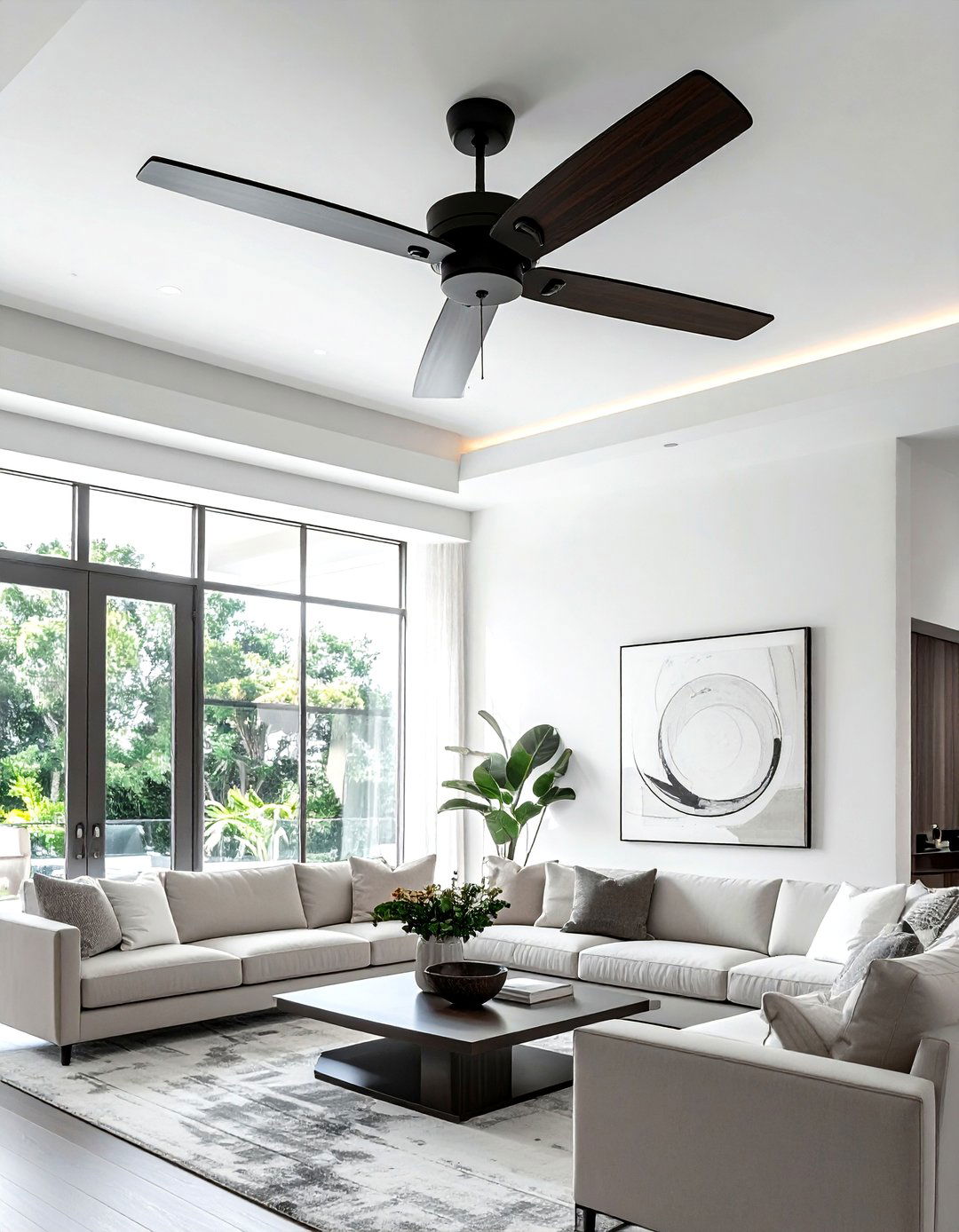 Ceiling fan medallion - 30 living room ceiling medallion ideas