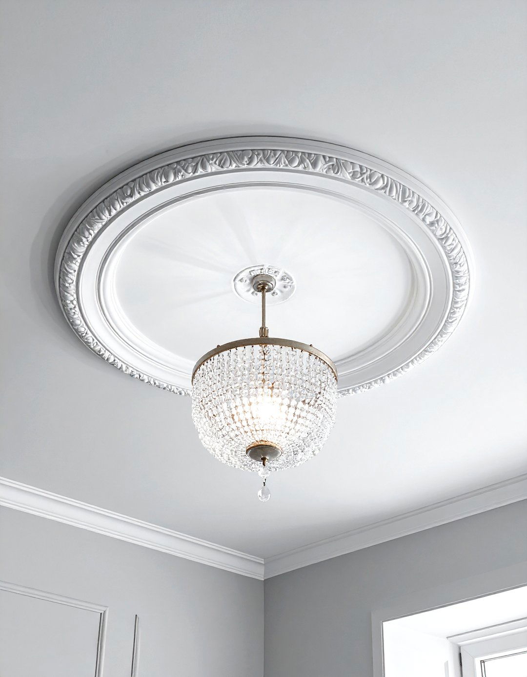 Ceiling medallion - 30 weekend dining room project ideas