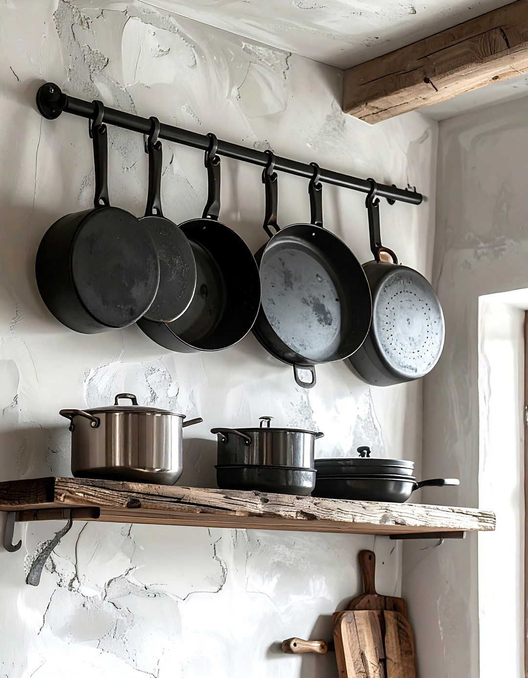 Ceiling pot rack - 30 kitchen pot rack ideas