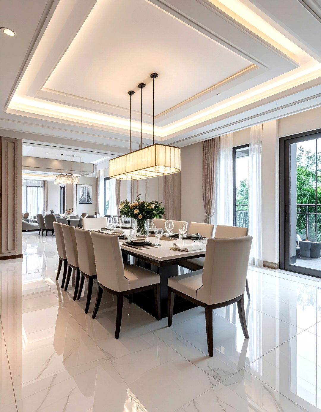 Ceiling tray lighting - 30 LED light decor ideas