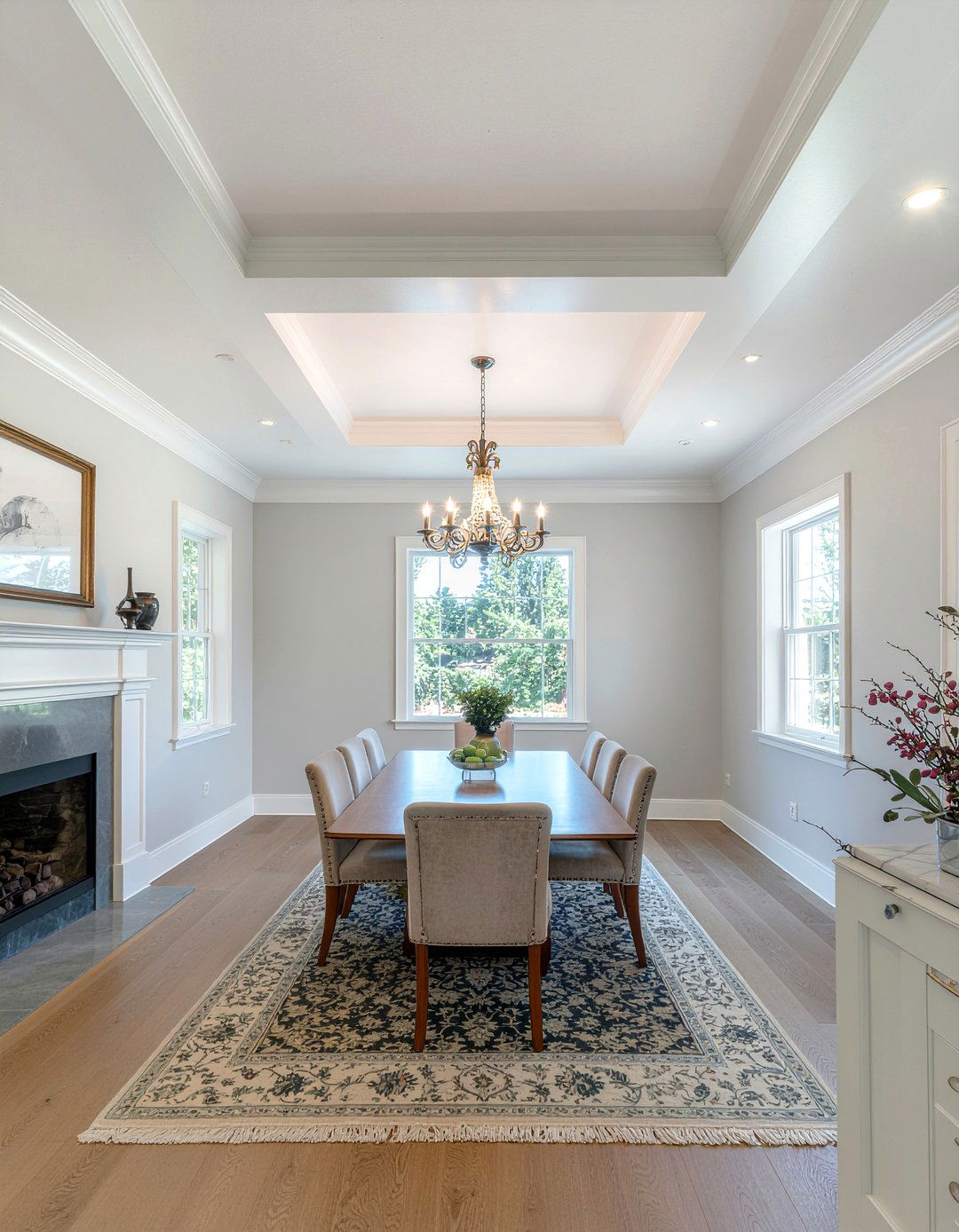 Ceiling trim dining room - 30 dining room transformation ideas