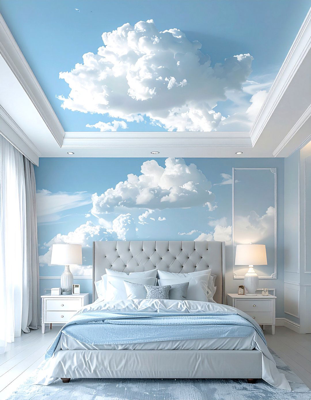 Ceiling wallpaper accent - 30 removable wallpaper ideas