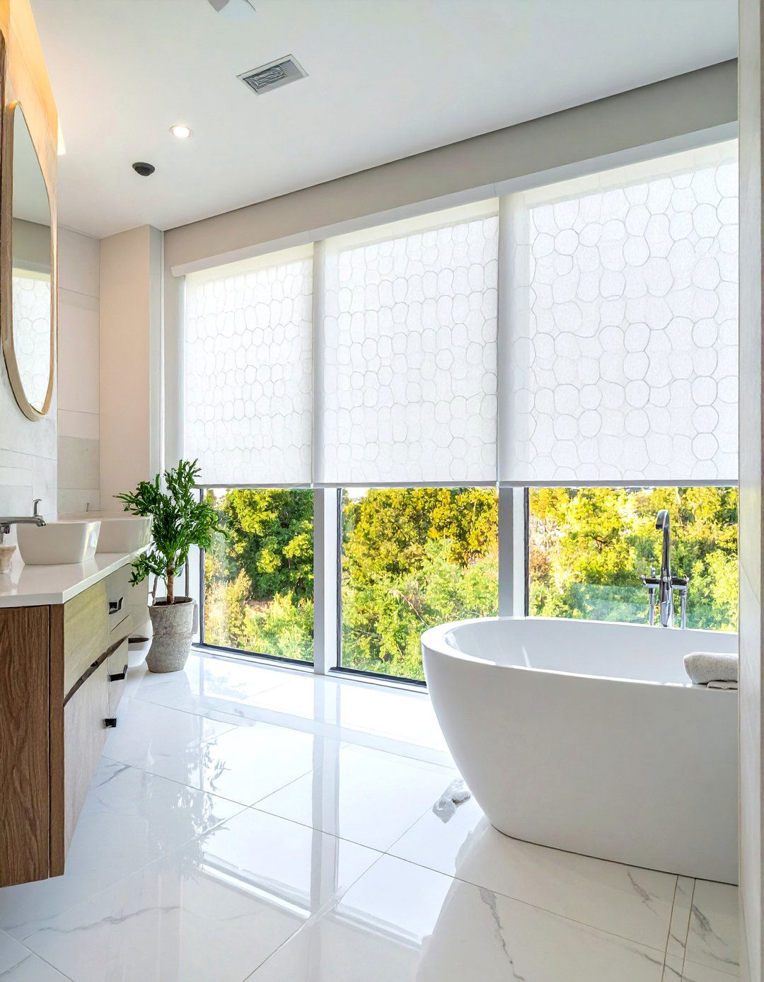 Cellular Shades Bathroom Window - 30 bathroom window ideas