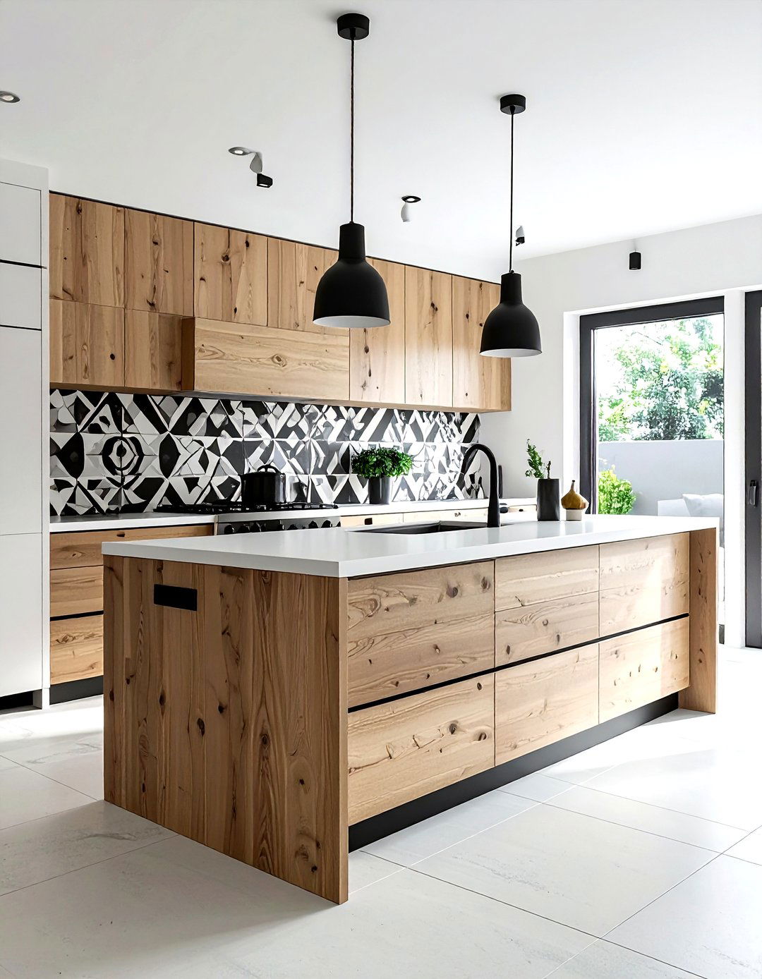 Cement Tile Backsplash - 30 DIY kitchen backsplash ideas