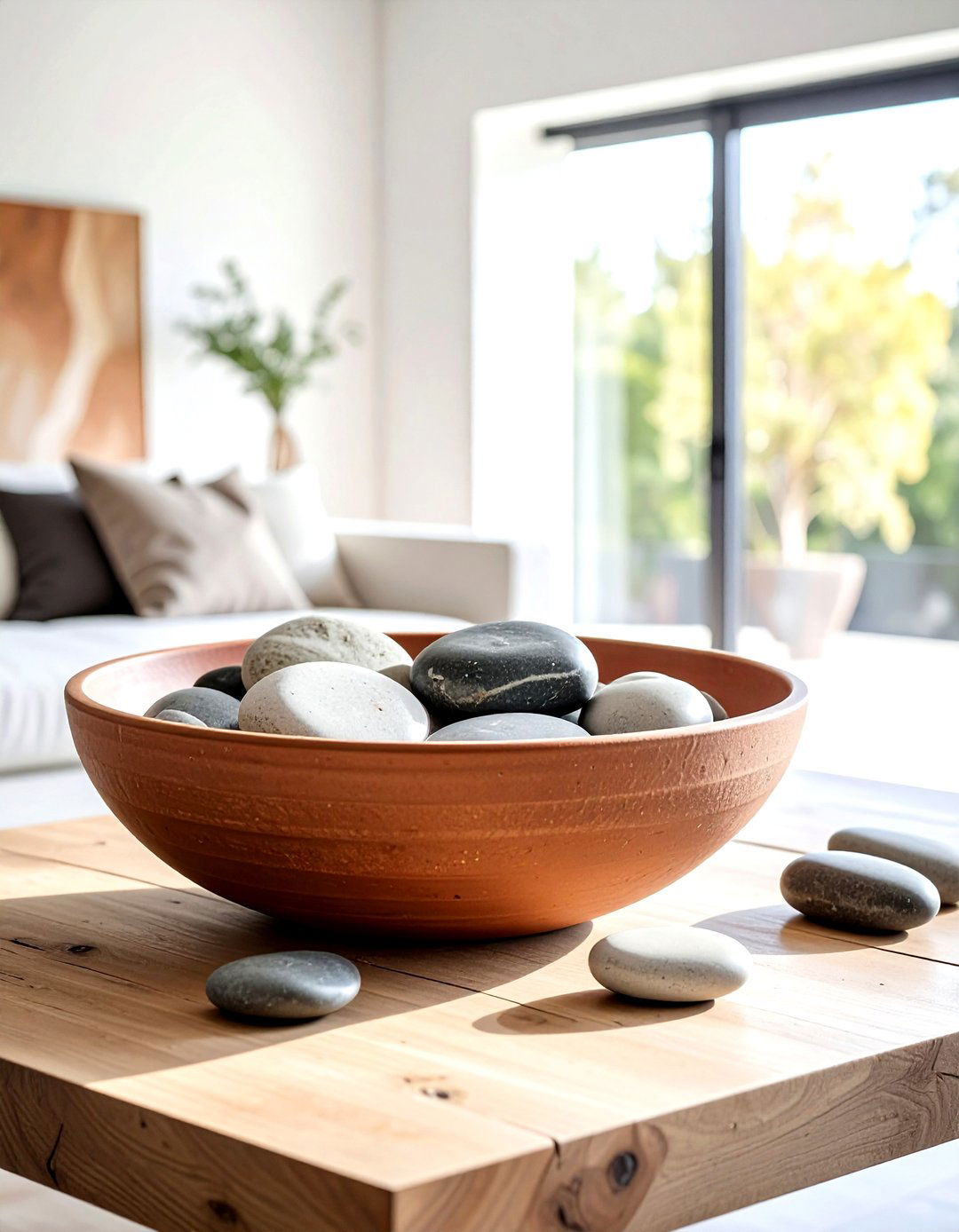 Ceramic Bowl - 30 living room tablescape ideas