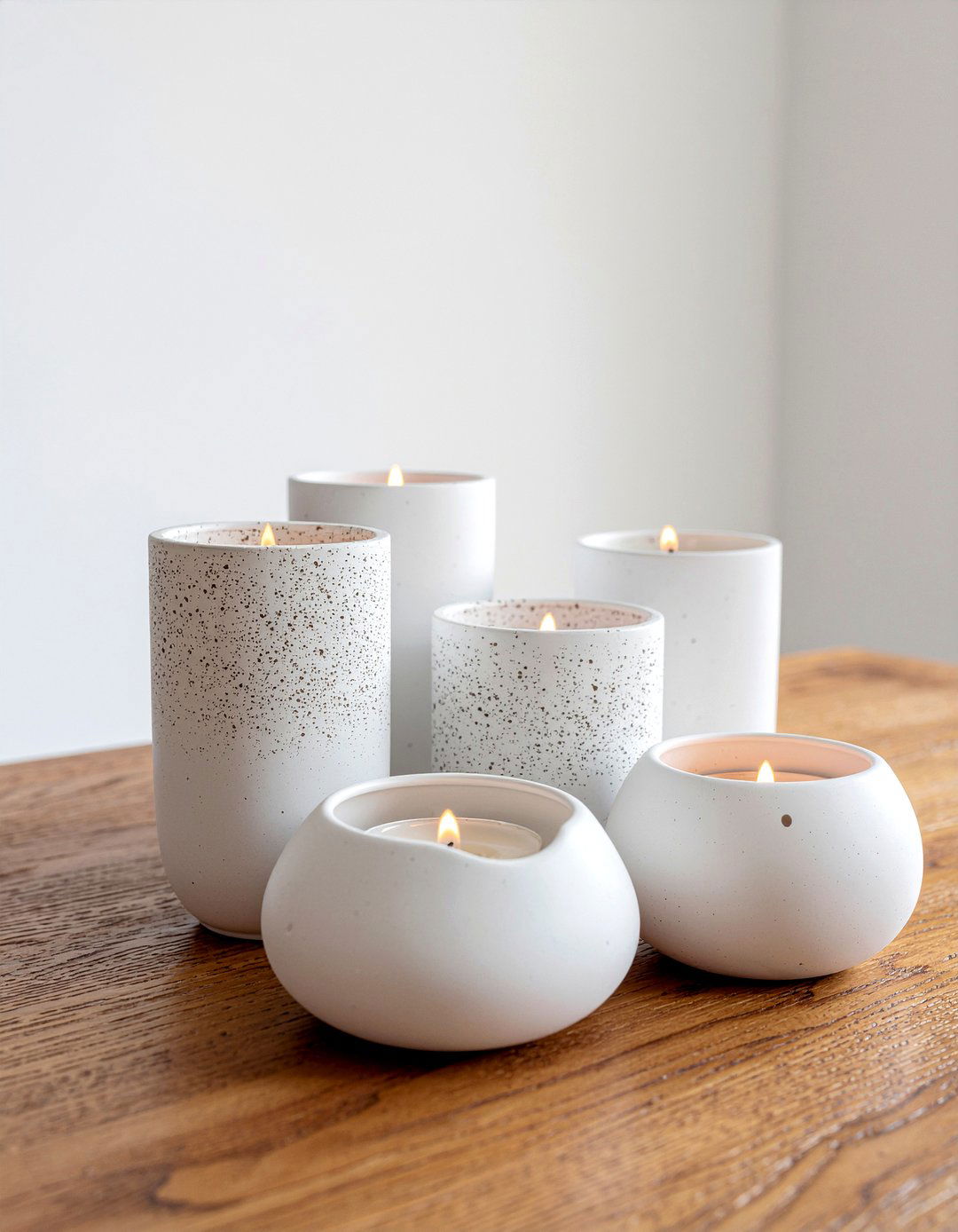 Ceramic Candle Cluster - 30 candle centerpiece dining ideas