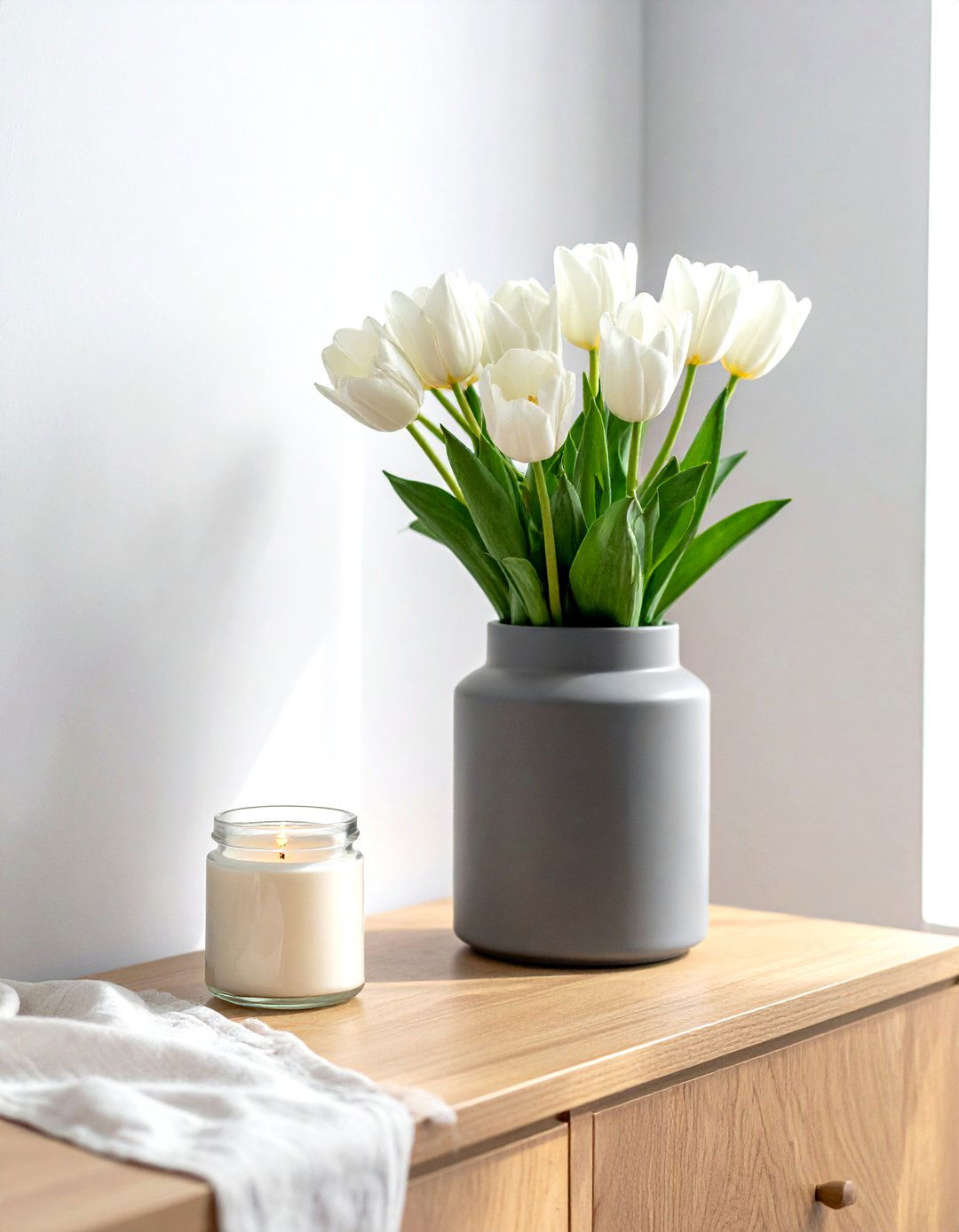 Ceramic Flower Vase - 30 dresser top styling ideas