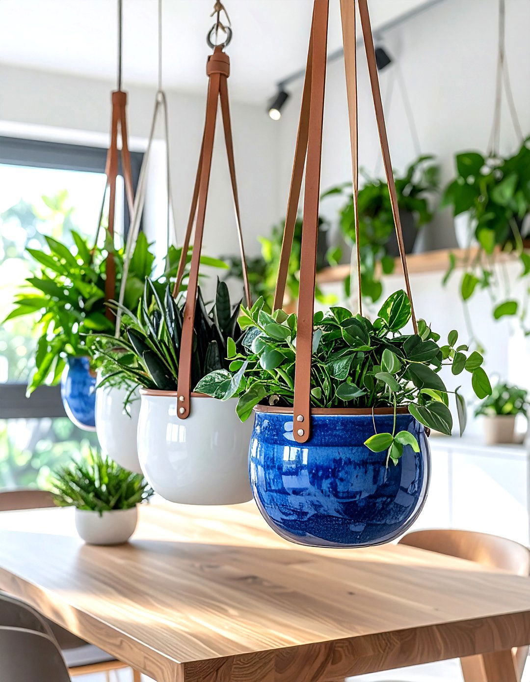 Ceramic Hanging Planters - 30 dining room hanging plant ideas