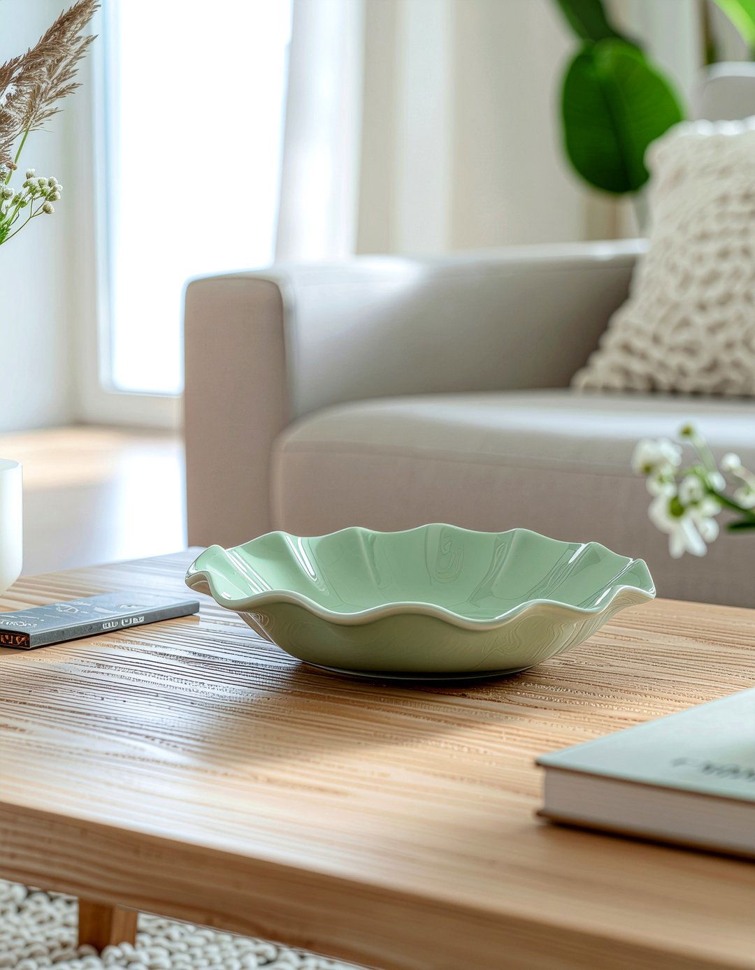 Ceramic Scalloped Dish - 30 living room trinket dishes