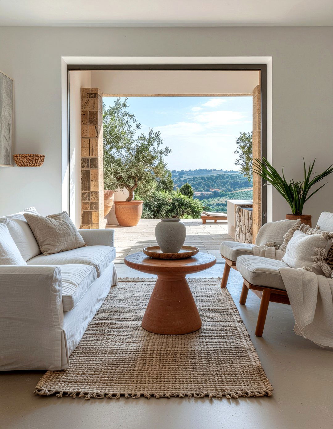 Ceramic Side Table - 30 living room Mediterranean furniture ideas